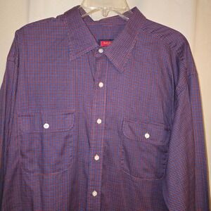 Austin Reed London Mens XXL Plaid Button Down Long Sleeve Shirt‎ Casual